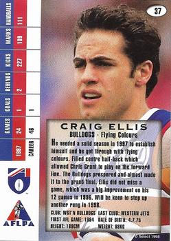 1998 Select AFL Signature Series #37 Craig Ellis Back